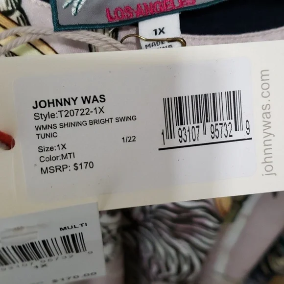 Johnny Was Multicolor Tunic with Zebra Print - Picture 7 of 8